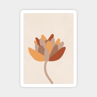 Neutral Abstract, Botanical, Flower, Scandi Art Print 1 Magnet