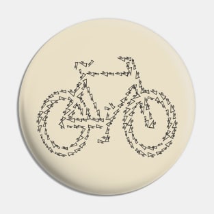 The Bike - Conceptual Art Bicycle with Arrows Pin