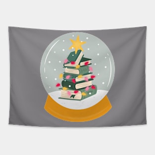 bookish tree snowglobe Tapestry