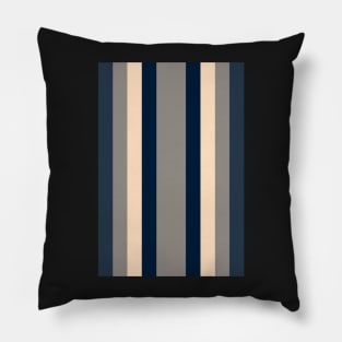 60S Stripes Blue Pillow