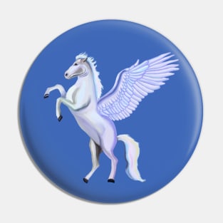 Magical Winged White Pegasus Horse Pin