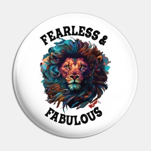 Leo: Bold, Beautiful, and Brave Pin