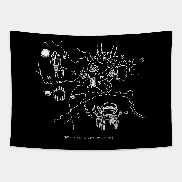 Twin Peaks Cave Map Twin Peaks Cave Map Tapestry TeePublic