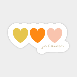 Je T'aime Hearts Magnet