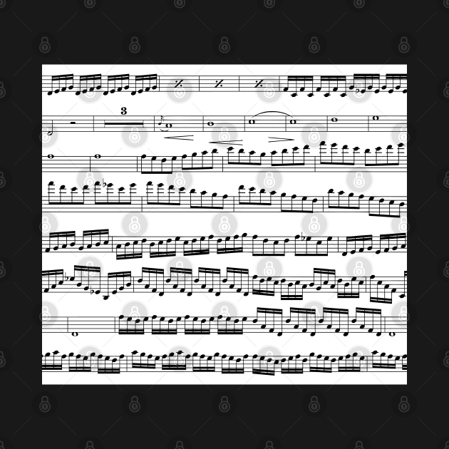 music notes - sheet music black on white by kobyakov