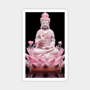 Buddha Guanyin on black background Magnet