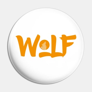 Wolf Word Pin