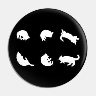 Sleeping Cats (White Outline) Pin