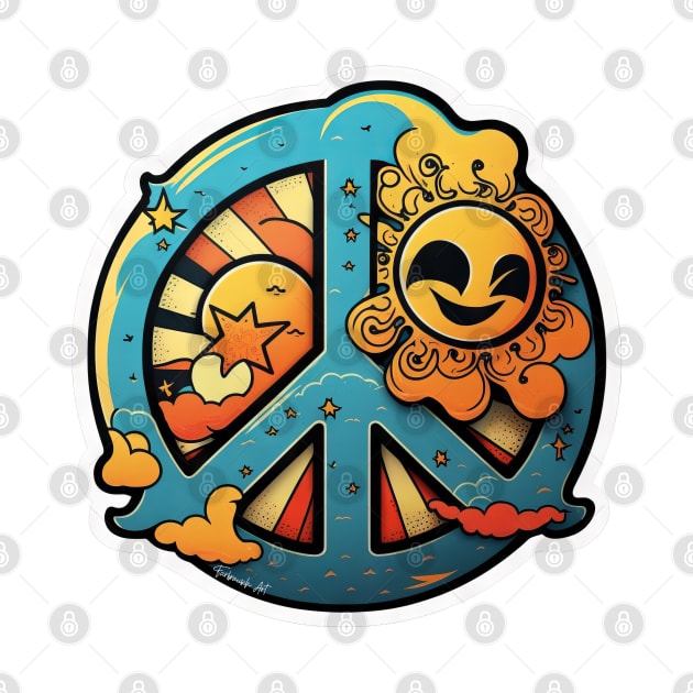 PEACE Sticker #5 NEW by Farbrausch Art