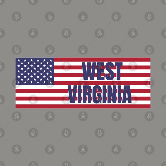 West Virginia State in American Flag by aybe7elf