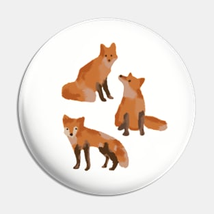 Fox Painting Pin