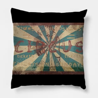 Vintage Circus sign poster Pillow