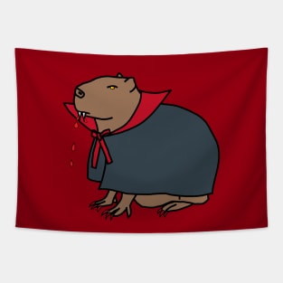 Halloween Horror Vampire Capybara Tapestry