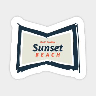 Sunset Beach, NC Summertime Vacationing Bowtie Sign Magnet