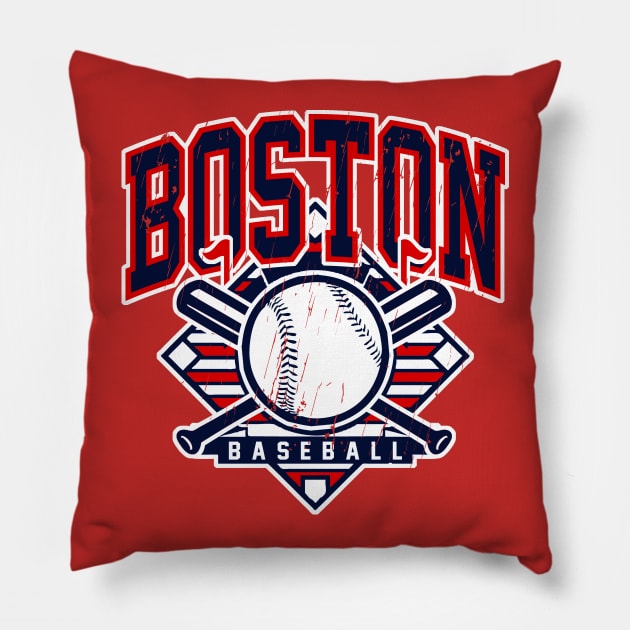 Vintage Boston Baseball Pillow by funandgames