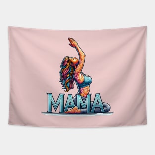 Yoga Mama,Mothers Day, Yoga Mom Birthday Tapestry