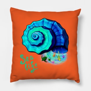 Fish Shell Art 3 Pillow
