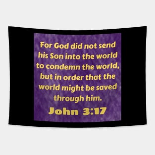 Bible Verse John 3:17 Tapestry