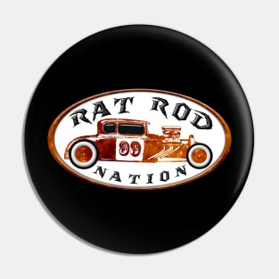 Rusty Rat Rod Nation Design Pin