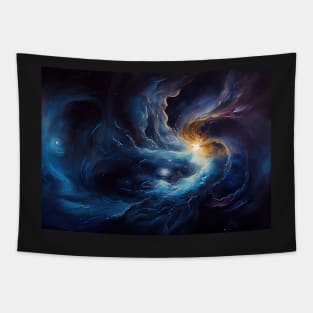 Enigmatic Spiral Galaxy painting Tapestry