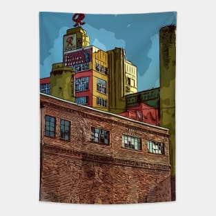 Rainier Beer building in Seattle Washington USa Tapestry