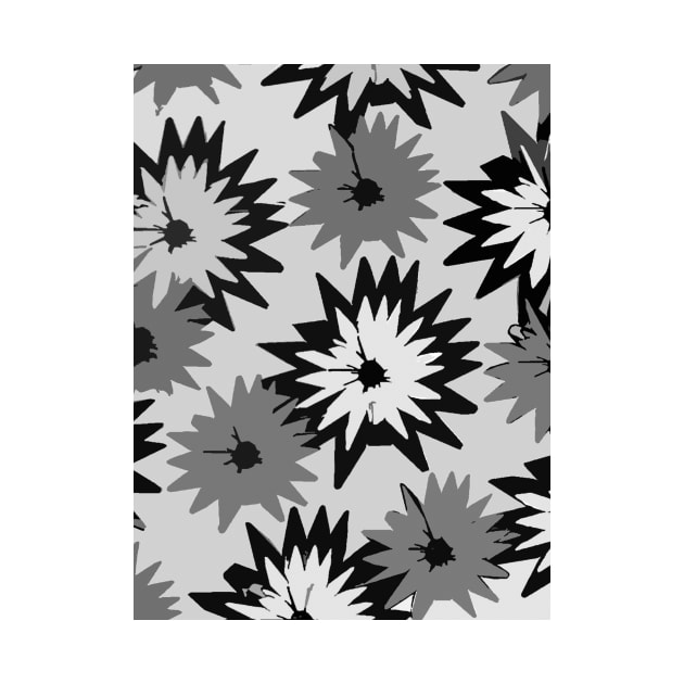 Black and White Flowers by FoundByLorraine