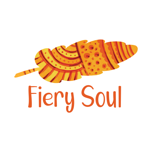 Fiery Soul - Feather Charms abstract illustration GC-107-01 by GraphicCharms