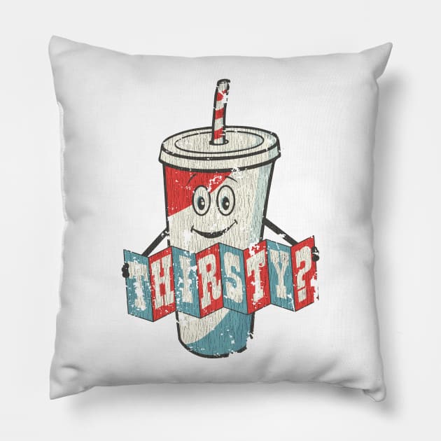 Thirsty - Vintage Pillow by JCD666