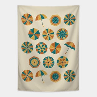 Summer vacation. Umbrella pattern (sand) Tapestry