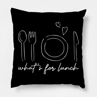 Whats for Lunch Funny Lunch Lady Quotes and Saying Pillow
