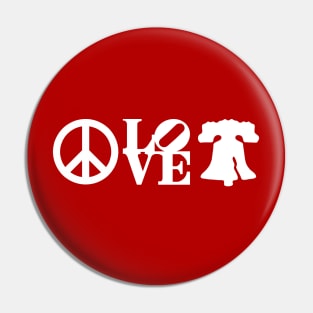 Peace Love Liberty Bell Philly Love Philadelphia PA Special Pin