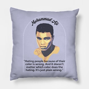 Muhammad Ali Portrait and Quote Pillow