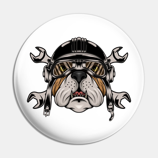 Bulldog Rider Pin by JagatKreasi