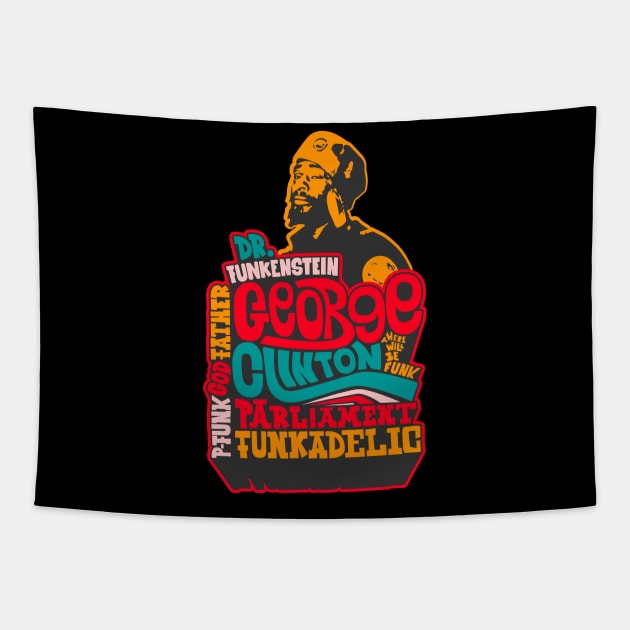 Psychedelic George Clinton - Tribute to the P-Funk Master! Tapestry by Boogosh