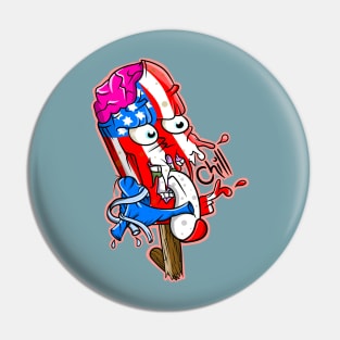 American Flag Ice Pop Monster Pin