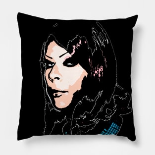 drag queen black background Pillow