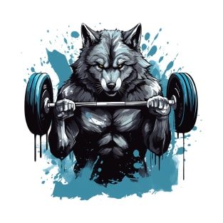 wolf lifting weight T-Shirt