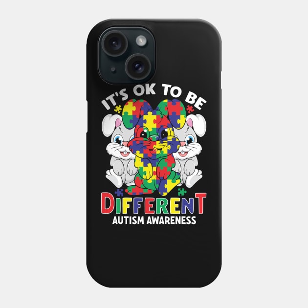 It's OK To Be Different Autism Awareness Puzzle Phone Case by theperfectpresents