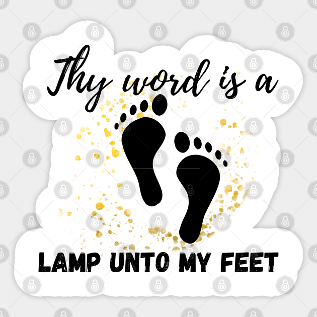 A lamp unto my feet Jesus Sticker TeePublic