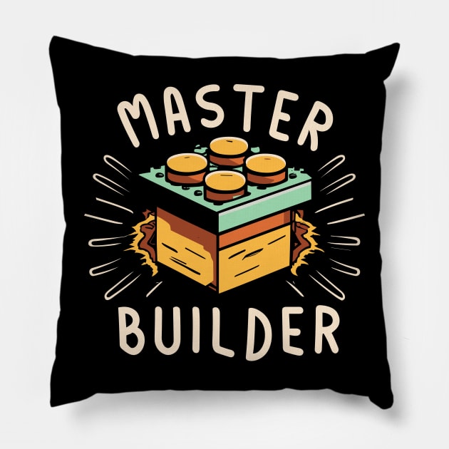 Master Builder Lego Brick Kids Design Pillow by A Floral Letter Capital letter A | Monogram, Sticker