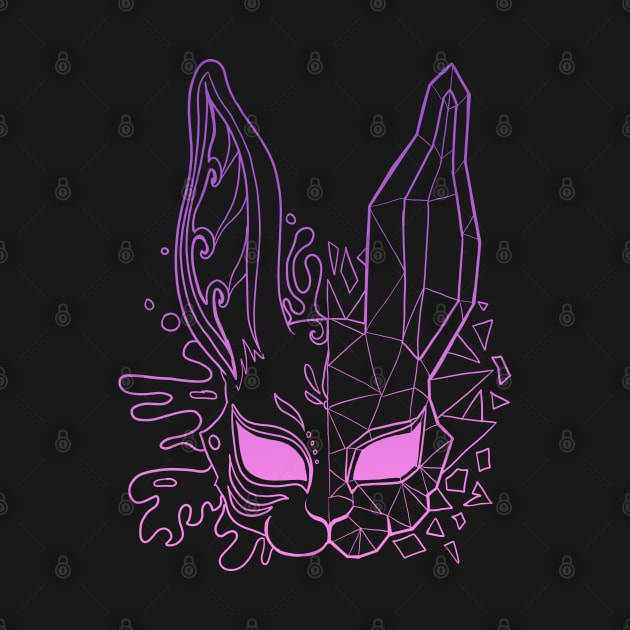 Polygon bunny mask by GhostFox_Designs