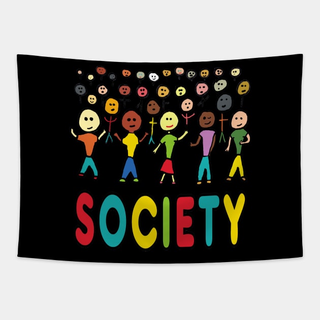 Society Tapestry by Mark Ewbie