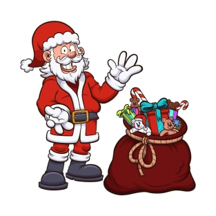 Santa Claus With Bag Of Presents T-Shirt