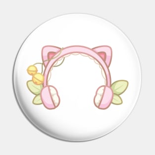 Cute Cozy Pink Gaming Console Cat Ears Headphones Pin