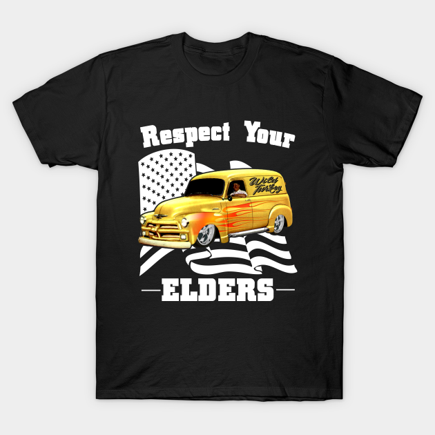 Discover Funny Car Guy - Respect Your Elders Classic Panel Truck - Truck - T-Shirt