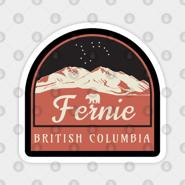 Fernie ski - British Columbia Canada Magnet by MasterClassic