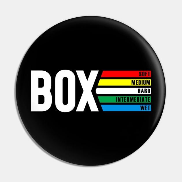 "Box" F1 Tyre Compound Design Pin by DavidSpeedDesign