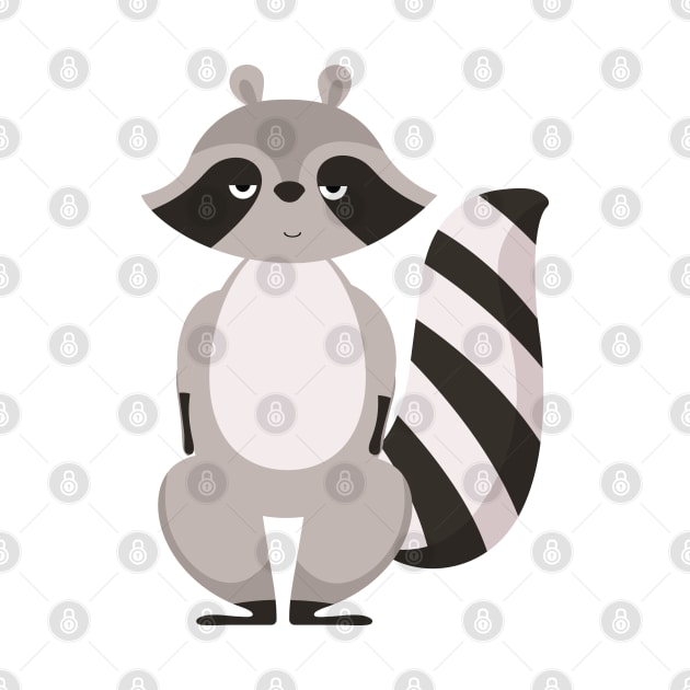 Raccoon character drawing by 4wardlabel