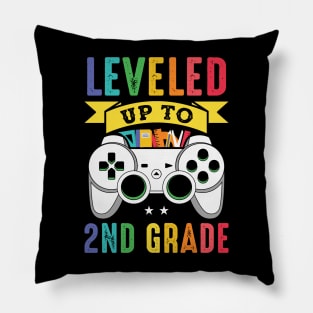 Cool Gaming Leveled Up to 2nd Grade Student Pillow