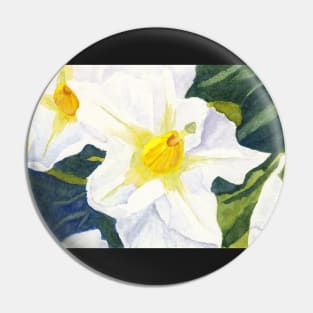 Ode To Georgia #2 - White Potato Blossoms Pin